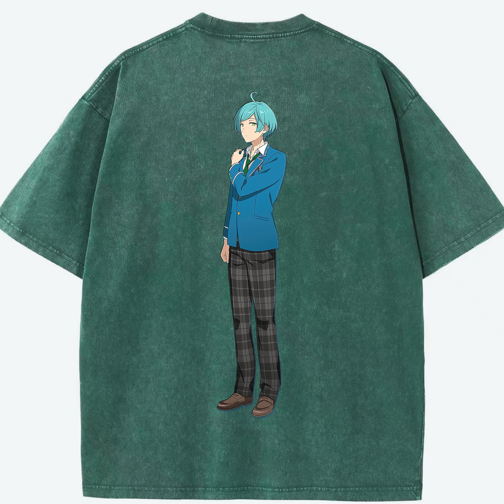 （画像用） あんさんぶるスターズ! Ensemble Stars 綿100% ヴィンテージ風 半袖Tシャツ（背面プリント）